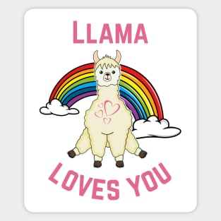 Llama Love Sweetheart Sticker